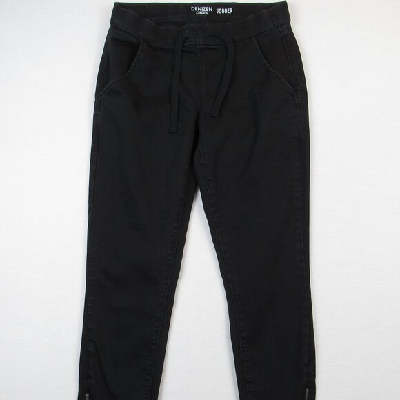 Levi Denizen Black Joggers Size 3 W26 with Ankle Zippers Pull On Stretch - Picture 1 of 6